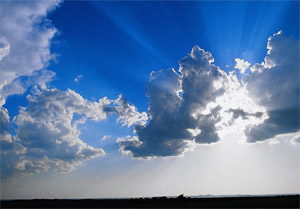 Clouds and sun rays