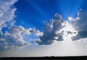 Clouds and sun rays